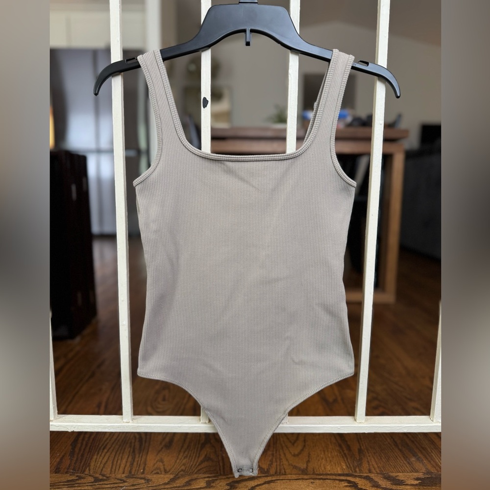 Abercrombie & Fitch Ribbed Bodysuit Square Neckline